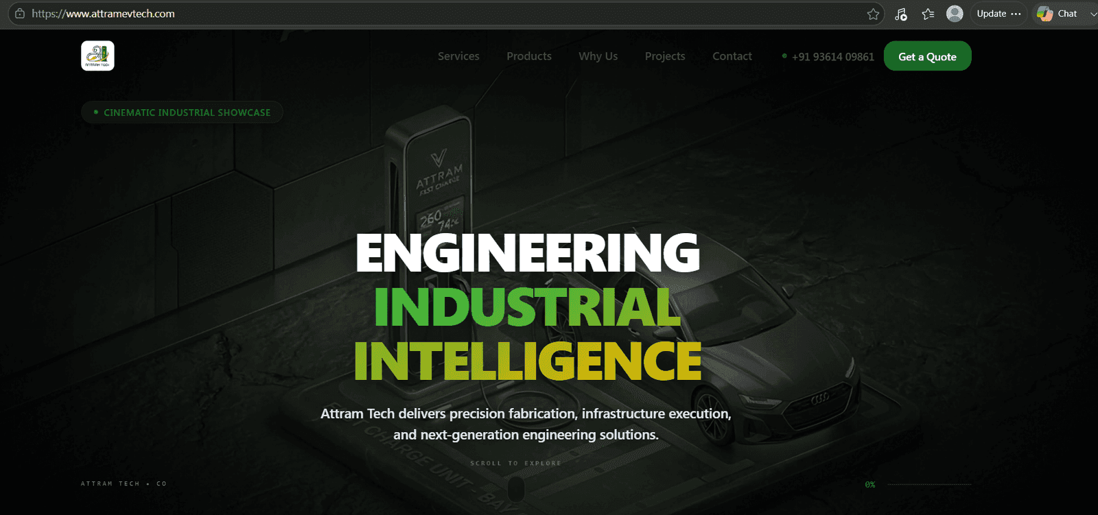 Attram Technologies homepage